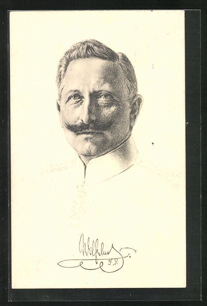 Ak Portrait Von Kaiser Wilhelm Ii In Uniform Alte