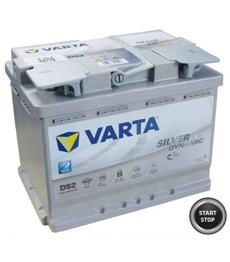 Batería Start Stop AGM 60Ah 12v VARTA D52 Arranque Coche Low Cost Energy