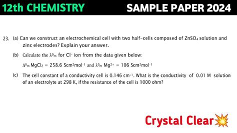 Can we construct an electrochemical cell with two half-cells composed of ZnSO4 solution and zinc ...