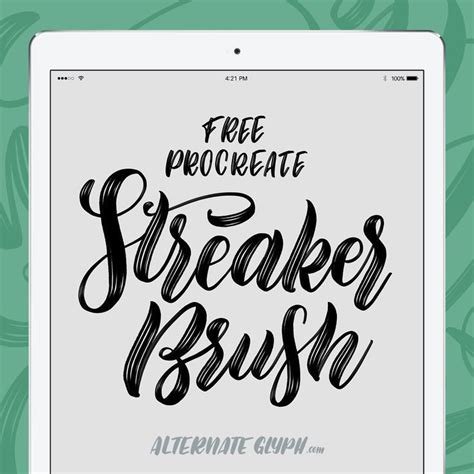 Streaker Brush For Procreate Ipad Lettering And Calligraphy Artofit