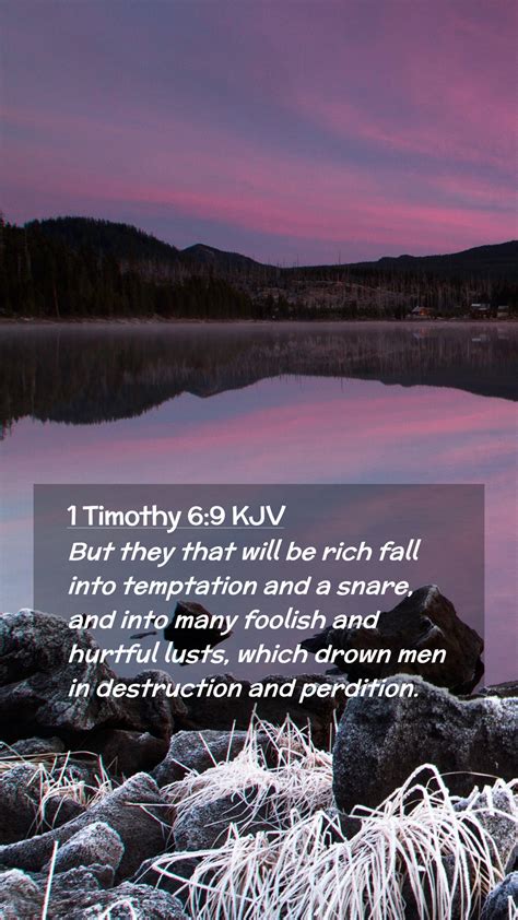 1 Timothy 69 Kjv Mobile Phone Wallpaper But They That Will Be Rich