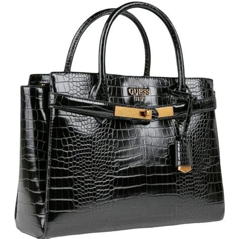 Sacs Main Guess Style Croco Noir Femme Achat Vente Sacs Main