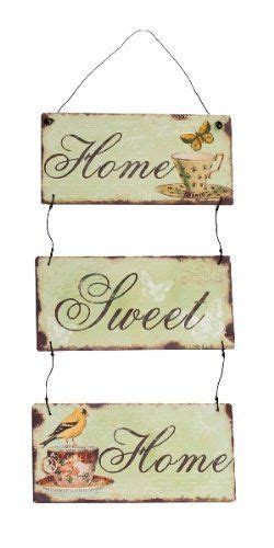 Vintage Floral Home Sweet Home Wall Plaque By Windhorse