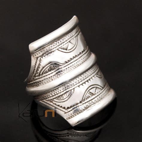 Bijoux Touareg Ethniques Bague Chevali Re En Argent Grav E Homme Femme