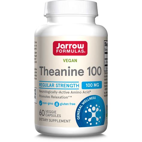Jarrow Formulas L-Theanine 100mg 60 Veggie Capsules | Bigvits UK