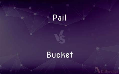 Pail vs. Bucket — What’s the Difference?