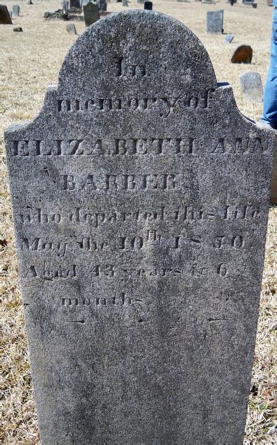 Elizabeth Ann Annie” Neil Barber 1806 1850 Find A Grave Memorial