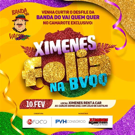 Ximenes Folia Camarote Exclusivo Para O Desfile Da Banda Do Vai Quem