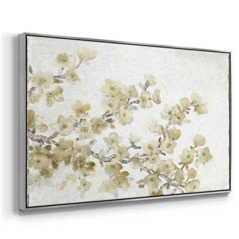 Wexfordhome Neutral Cherry Blossom Composition Ii Framed On Canvas