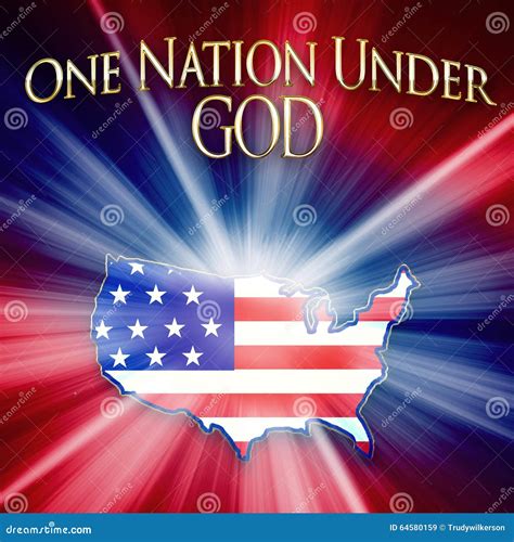 America Illustration One Nation Under God Stock Illustration Image