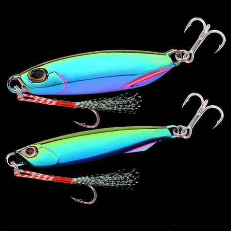 1pcs Plating Duo Metal Jig Lure 7g 10g 15g 20g 30g 40g 60g 80g Jigging