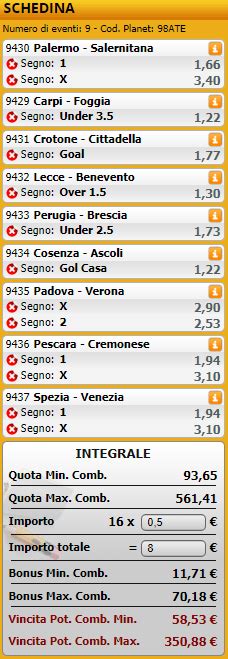 Sistemi Integrali Serie B Gennaio Pronostici E Sistemi