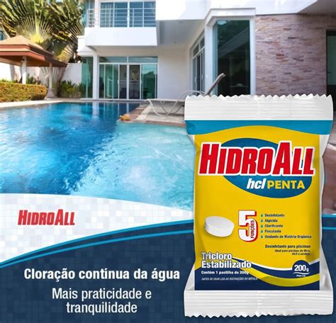 LIFE PESCA Pastilha De Cloro HidroAll HCL Penta 200gr