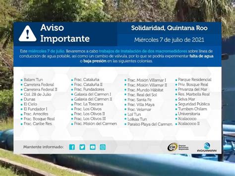 Anuncia Aguakan Que Trabajos Afectar A Colonias De Solidaridad