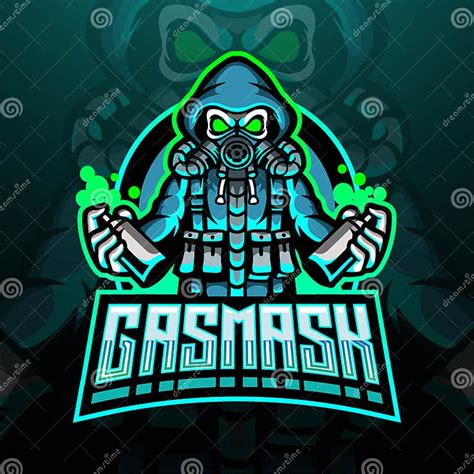 Gas Mask Esport Logo Mascot Design Stock Vector Illustration Of Game