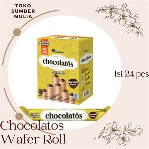 Jual Chocolatos Wafer Roll 1 Box Isi 24 Pcs Shopee Indonesia