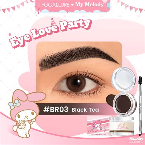 Focallure X Sanrio Eyeloveparty Pro Shade Eyebrow Cream Gel D Full