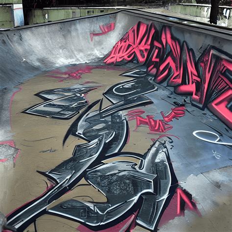 Abandoned Skate Park Graffiti Ultra Detailed Hyper Realistic · Creative