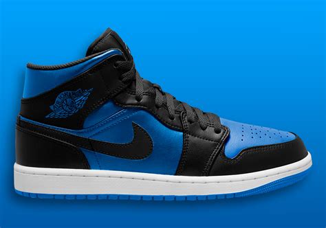 Air Jordan 1 Mid Black Royal Metallic DQ8426 042 SneakerNews