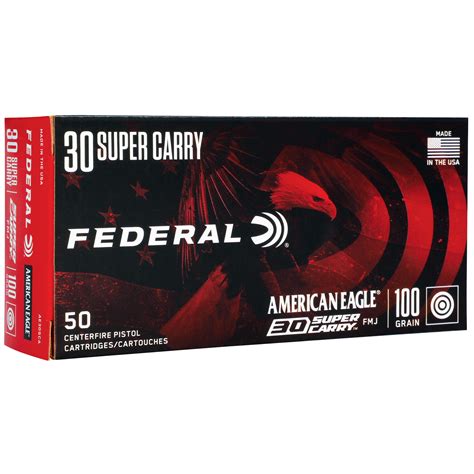 Federal American Eagle 30 Super Carry 100 Grain Full Metal Jacket IN