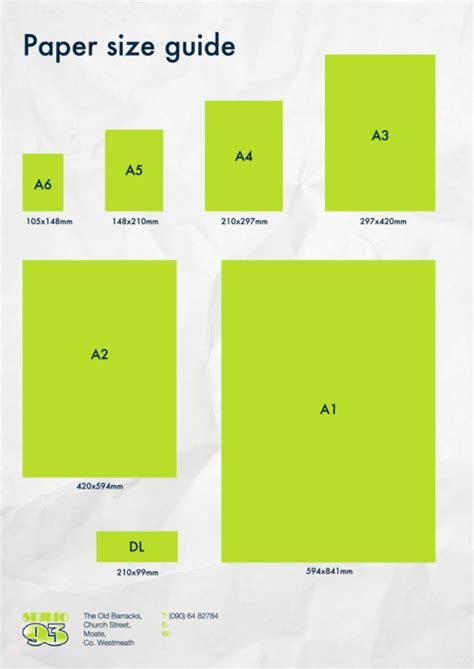 Size Chart For Paper