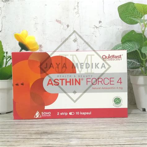 Jual Asthin Force 4 Astaxanthin Isi 20 Kapsul Shopee Indonesia