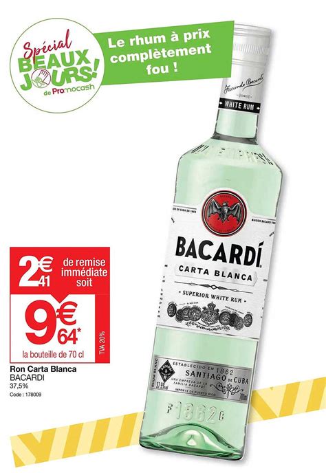 Promo Ron Carta Blanca Bacardi Chez Promocash Icatalogue Fr