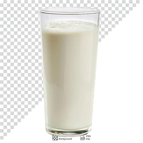 Glass Of Milk Transparent Background Premium Ai Generated Psd