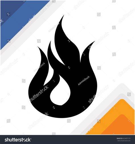 Flame Black Silhouette Stock Vector (Royalty Free) 623457173 | Shutterstock