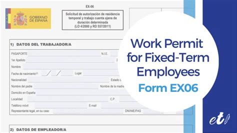 How to fill out Form EX06 Residence Spain Entre Trámites