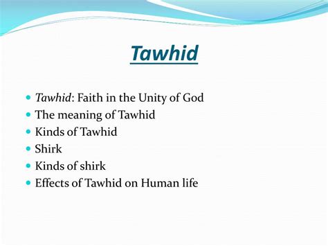 PPT - Tawhid PowerPoint Presentation, free download - ID:5353284