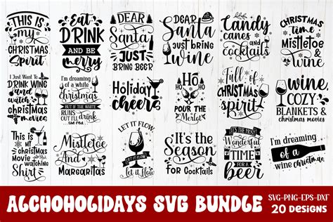 Funny Christmas Wine Glass Svg Bundle Graphic By Craftart Creative