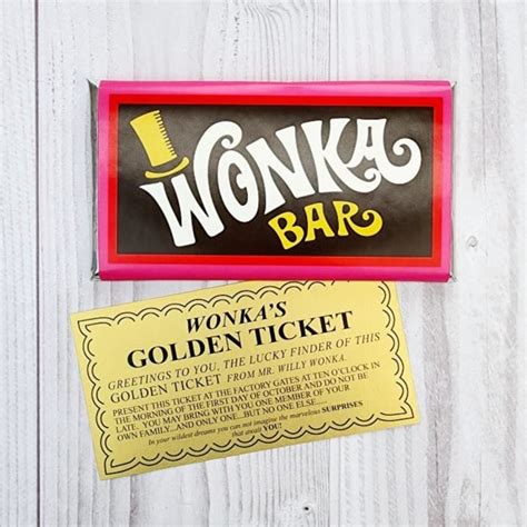 Willy Wonka Chocolate Golden Ticket