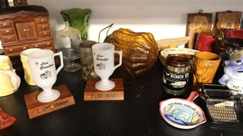 Lot Of Nude Lady Mugs China Dishes Grandparents Milk Glass Cups Hanging Crackle Glass Lamp