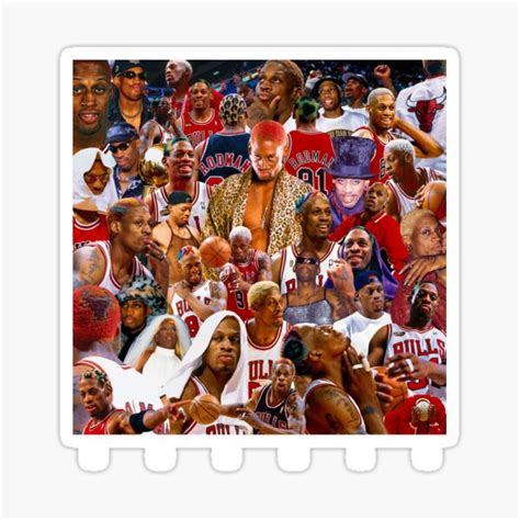 Dennis Rodman Fan Art Merch Sticker For Sale By Shotbymondo Redbubble