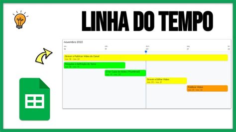 Como Criar Uma Linha Do Tempo No Google Planilhas Youtube