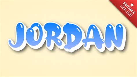 jordan bubble style  text effect generator