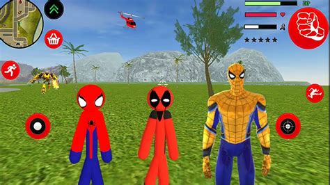 Amazing Spider StickMan Rope Hero 21 Superhéroe Hombre Palo Juego