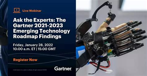 Ask The Experts The Gartner 2021 2023 Emerging Technology Roadmap Findings United States