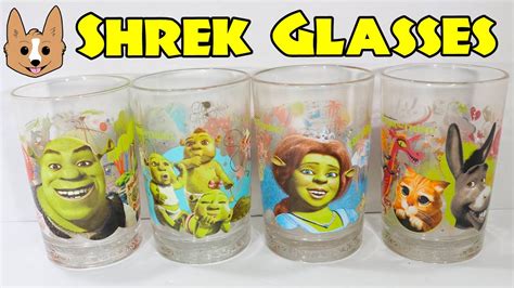 2007 Shrek The Third Complete Set Of 4 McDonald S Collectible Drinking