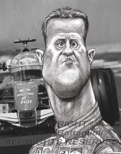 Michael Schumacher Caricature Limited Edition Art Print - Etsy