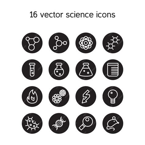 Premium Vector | Science set icons. Laboratory biology symbols. Vector