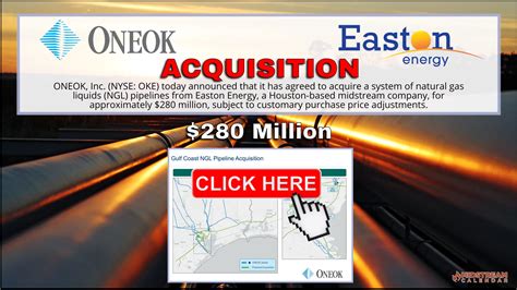 Breaking May 13 Oneok To Acquire Strategic Gulf Coast Ngl Pipelines For 280 Million