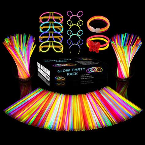 Premium Glow Sticks Party Pack With Connectors To Make Etsy