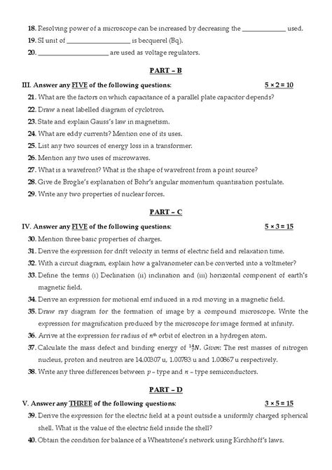 Karnataka Nd Puc Physics Model Question Paper Pdf