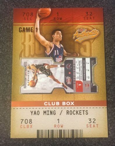 Fleer Authentix Yao Ming Rc Club Box Rare Rookie