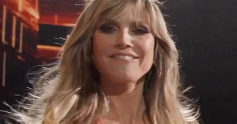 Heidi Klum 49 Exposes Bra As She Writhes In Plunging Orange Jumpsuit Left Unzipped Daily Star