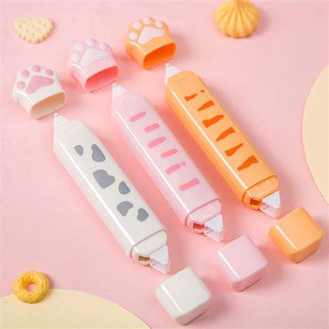 Creative Cartoon Cat Paw Correction Tape Multifunction Double Sided