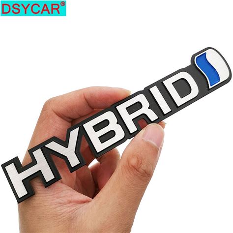 DSYCAR Badge adhésif 3D en métal décoration de voiture hybride en