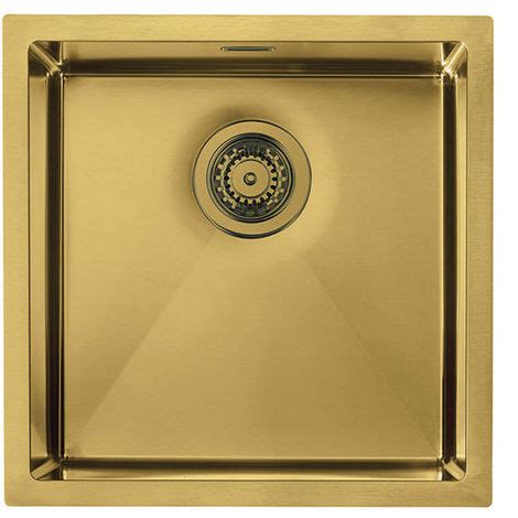 Lavello Iride F Vasca Acciaio Inox Finitura Gold Incasso Slim